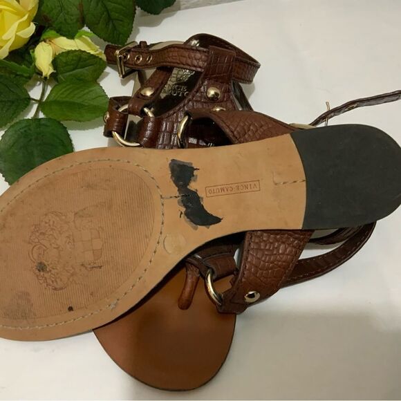 Vince Camuto Gladiator Sandles Size 7.5 shoes sandals animal print - Picture 7 of 12